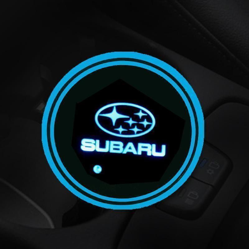 7 Colors Led Car Logo Cup Lights up Holder(1 pair)