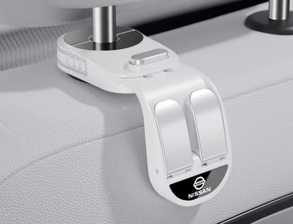 Retractable Dual-Row Car Seat Hooks