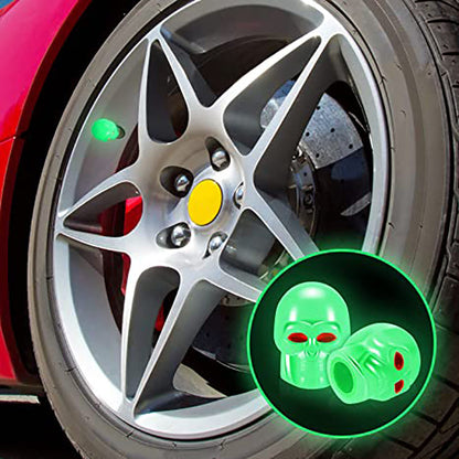Fluorescent Car Tire Valve Cover(4pcs)