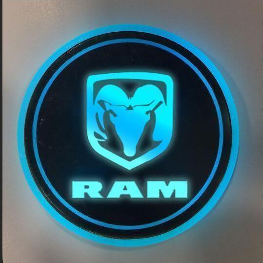 7 Colors Led Car Logo Cup Lights up Holder(1 pair)