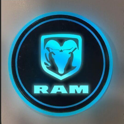 7 Colors Led Car Logo Cup Lights up Holder(1 pair)