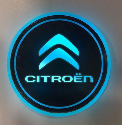 7 Colors Led Car Logo Cup Lights up Holder(1 pair)