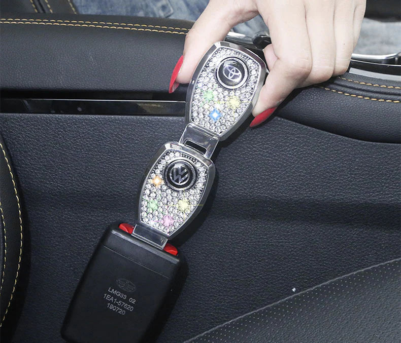 🔥Hot Sale 50 OFF🔥Car Seat Belt Rhinestone Metal Extended Buckle