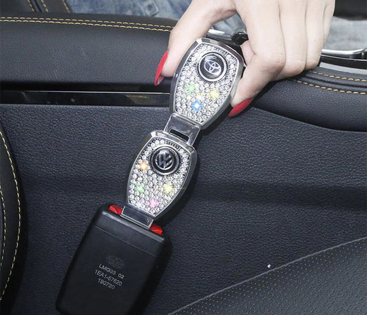 🔥Hot Sale 50 OFF🔥Car Seat Belt Rhinestone Metal Extended Buckle