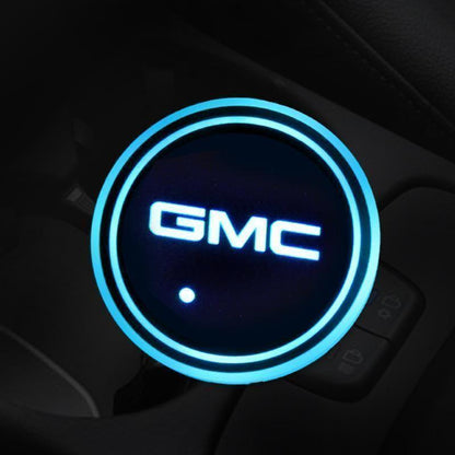 7 Colors Led Car Logo Cup Lights up Holder(1 pair)