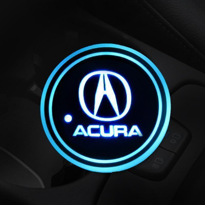 7 Colors Led Car Logo Cup Lights up Holder(1 pair)