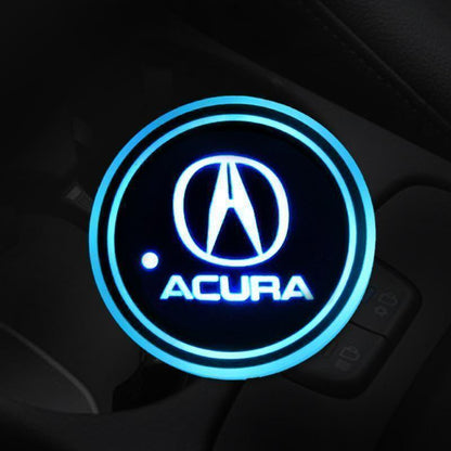 7 Colors Led Car Logo Cup Lights up Holder(1 pair)