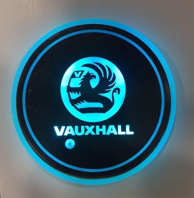 7 Colors Led Car Logo Cup Lights up Holder(1 pair)