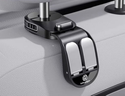 Retractable Dual-Row Car Seat Hooks