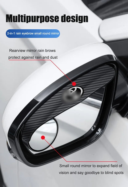 🔥 Best Seller 50% OFF 🔥 Mini Round Mirror Rain Shield – No More Blurry Views