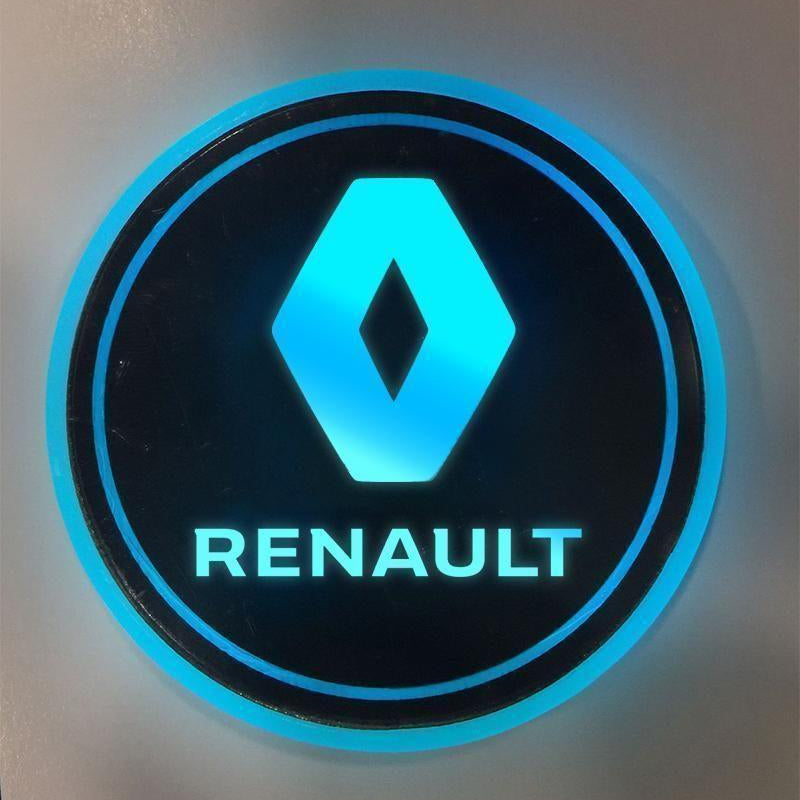 7 Colors Led Car Logo Cup Lights up Holder(1 pair)