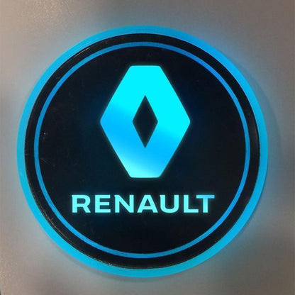 7 Colors Led Car Logo Cup Lights up Holder(1 pair)