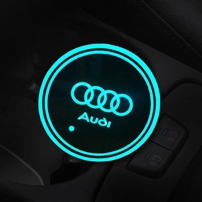 7 Colors Led Car Logo Cup Lights up Holder(1 pair)