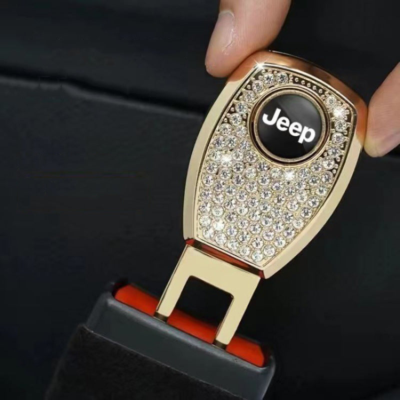 🔥Hot Sale 50 OFF🔥Car Seat Belt Rhinestone Metal Extended Buckle