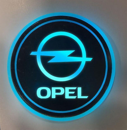 7 Colors Led Car Logo Cup Lights up Holder(1 pair)