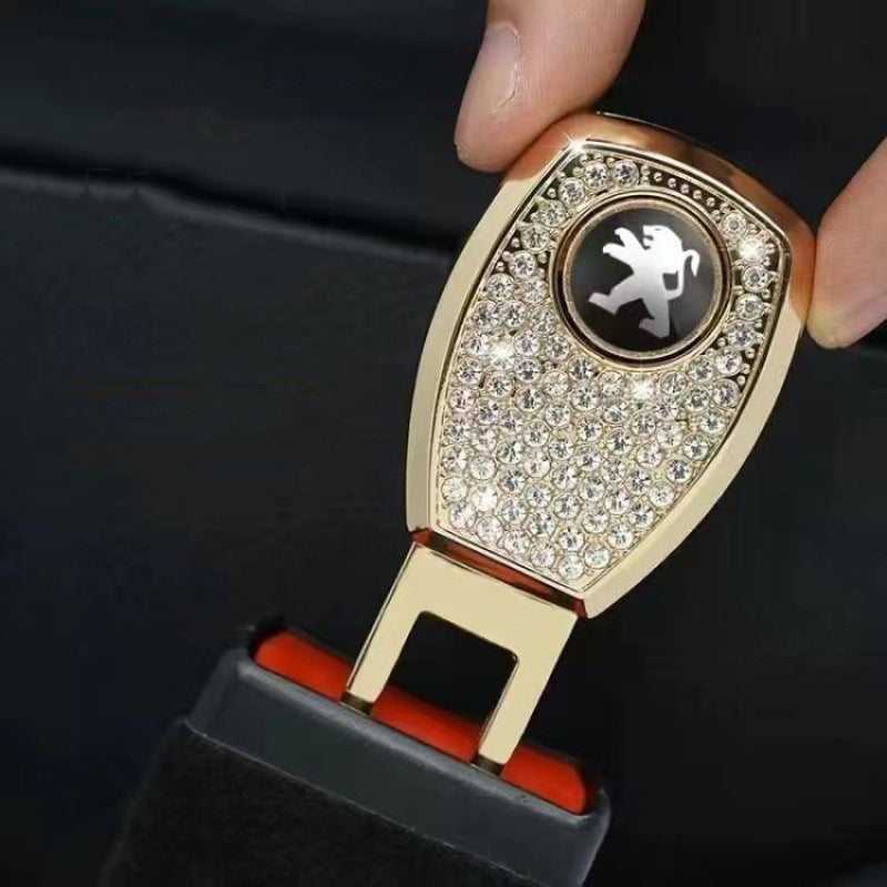 🔥Hot Sale 50 OFF🔥Car Seat Belt Rhinestone Metal Extended Buckle