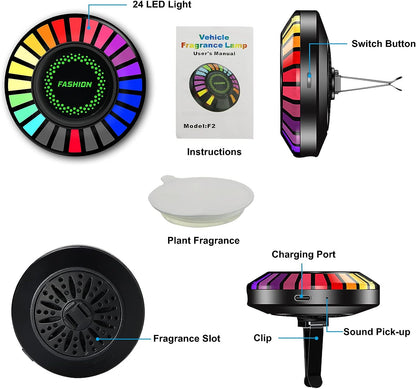 🔥🔥Hot Sale🔥 🚗Car Voice-Activated Rhythm Light