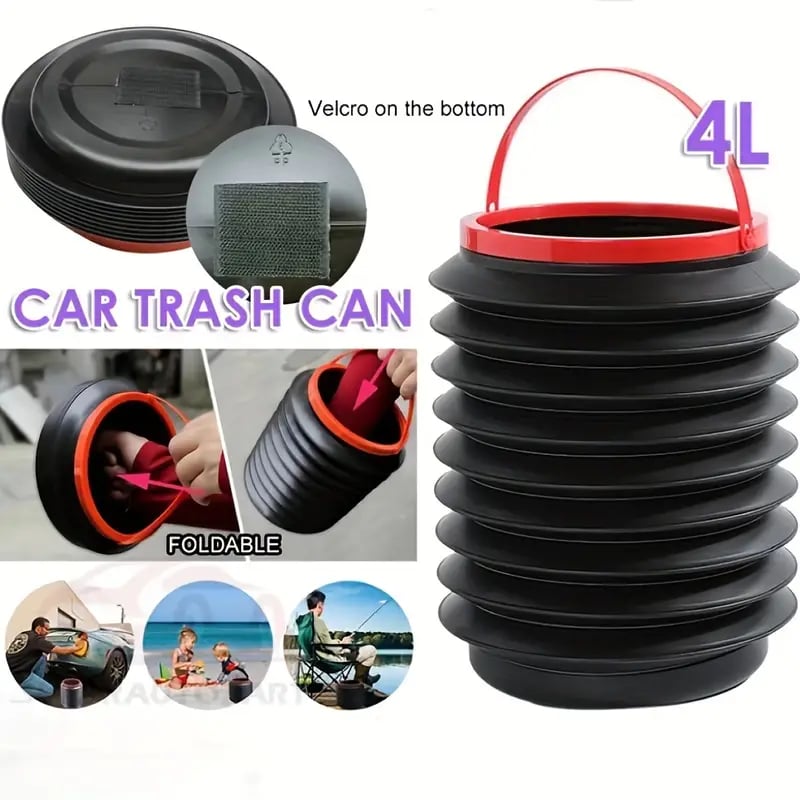 Portable Foldable Car Trash Bin Can
