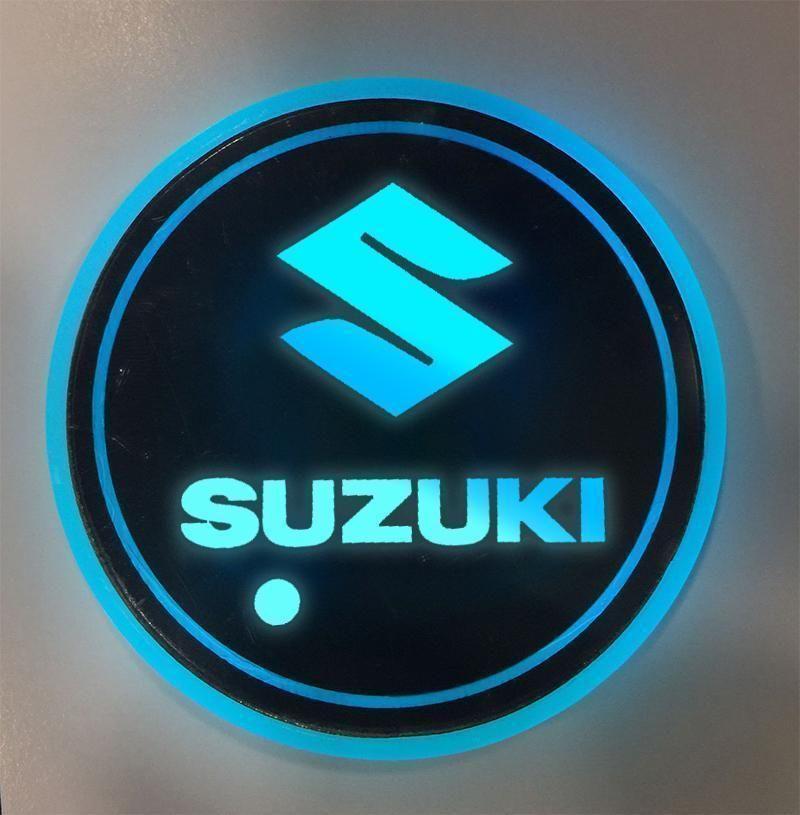 7 Colors Led Car Logo Cup Lights up Holder(1 pair)