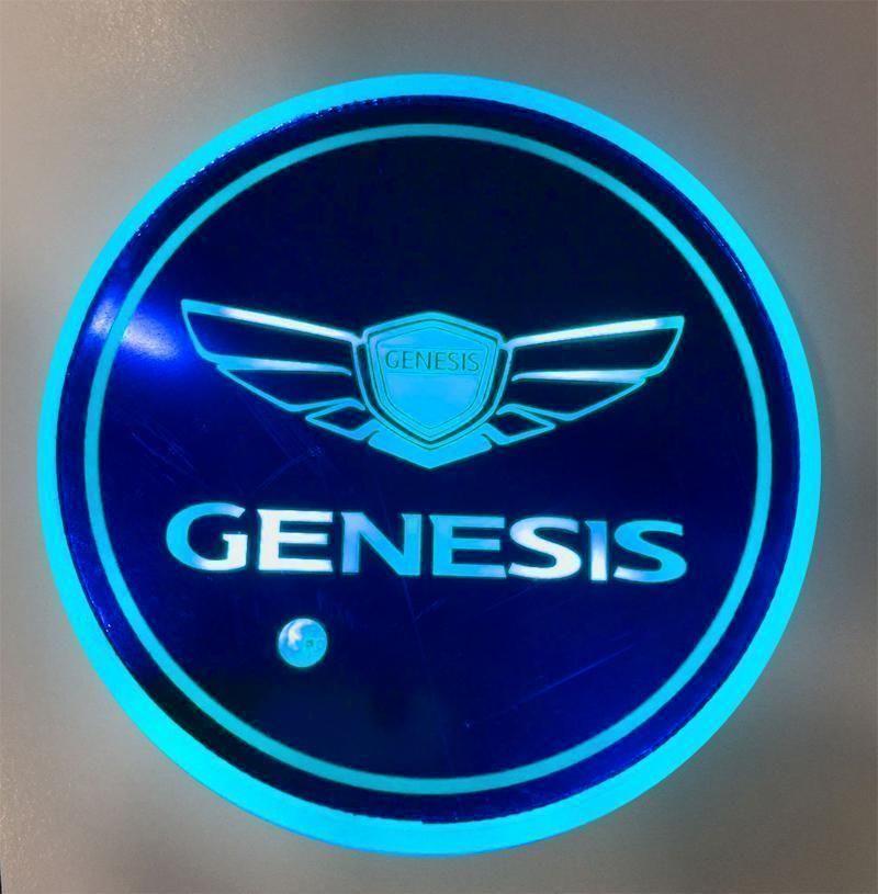 7 Colors Led Car Logo Cup Lights up Holder(1 pair)