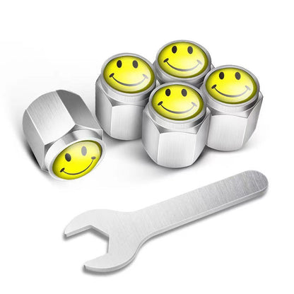🔥LAST SALE 49% OFF🔥Automobile tire valve cap(5 Pcs+1Pcs wrench)
