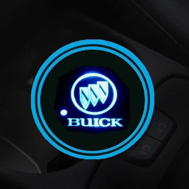 7 Colors Led Car Logo Cup Lights up Holder(1 pair)