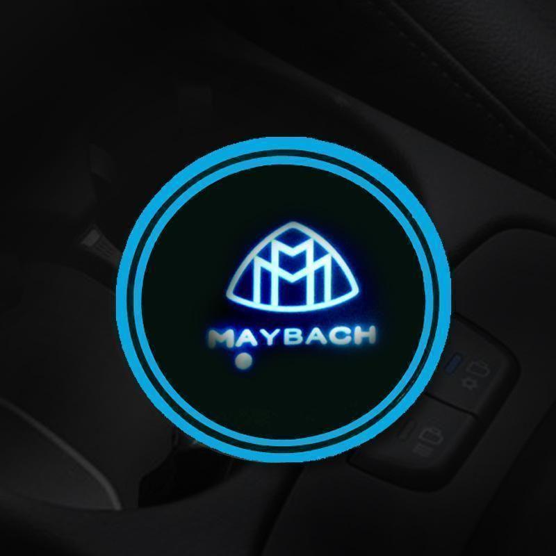 7 Colors Led Car Logo Cup Lights up Holder(1 pair)