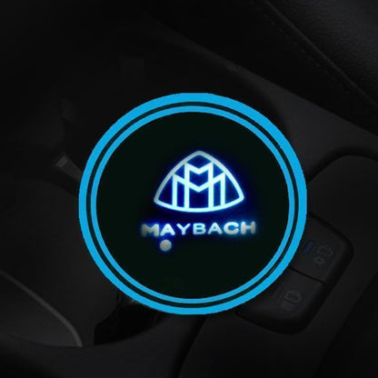 7 Colors Led Car Logo Cup Lights up Holder(1 pair)