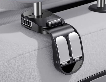 Retractable Dual-Row Car Seat Hooks