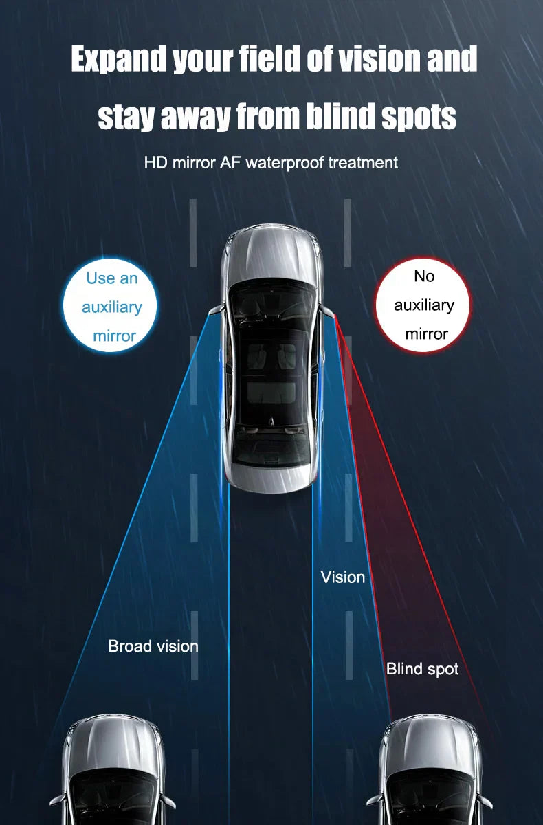 🔥 Best Seller 50% OFF 🔥 Mini Round Mirror Rain Shield – No More Blurry Views