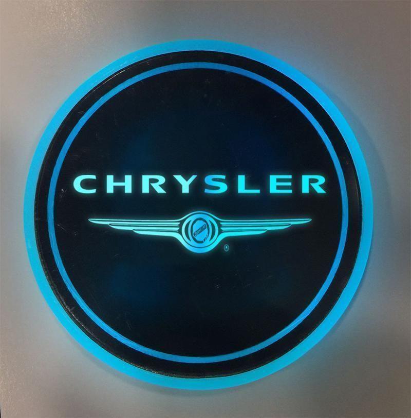 7 Colors Led Car Logo Cup Lights up Holder(1 pair)
