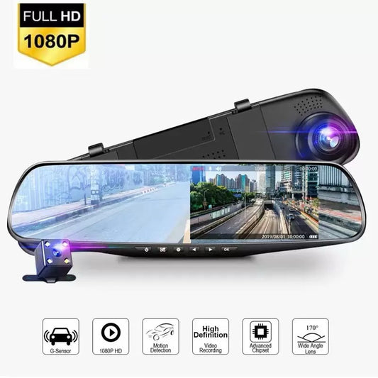 🎁 Dual-Lens Car Rear View Smart Mirror Camera