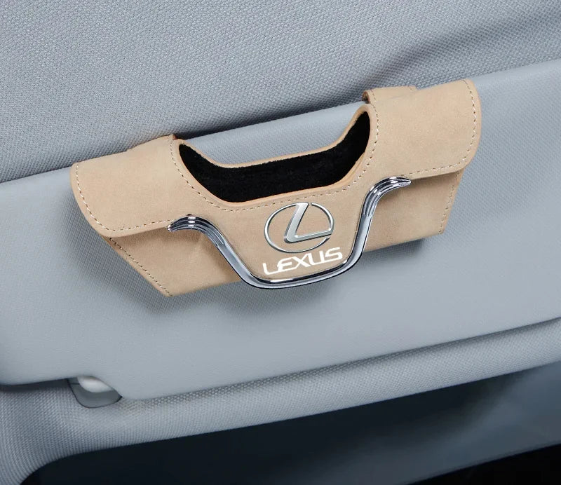 Car Multi-Functional High-Grade Leather Glasses Holder