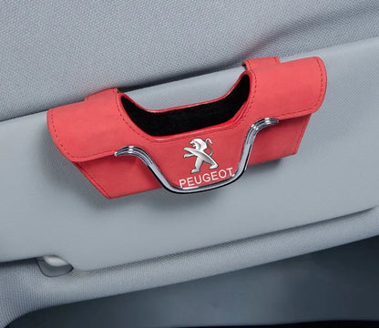 Car Multi-Functional High-Grade Leather Glasses Holder
