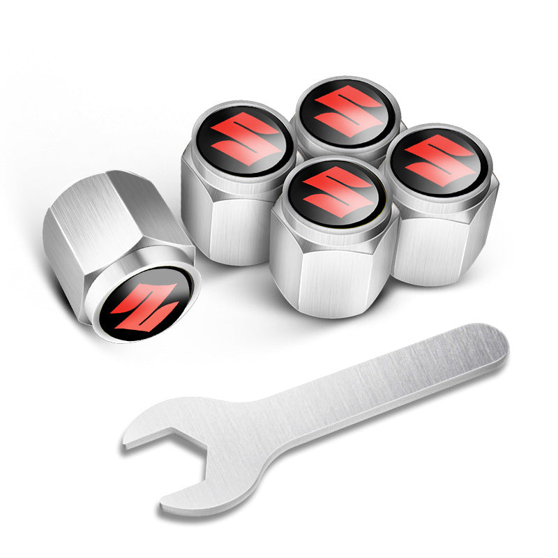 🔥LAST SALE 49% OFF🔥Automobile tire valve cap(5 Pcs+1Pcs wrench)