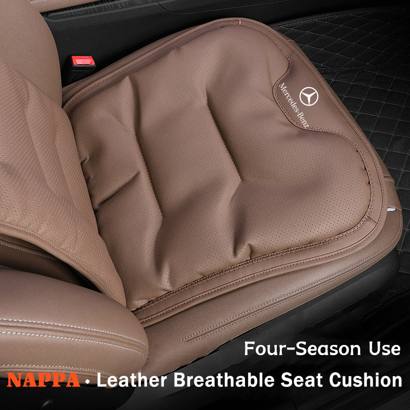 Car Seat Cushion Premium Nappa Leather Comfortable Seat Back