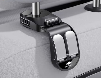 Retractable Dual-Row Car Seat Hooks