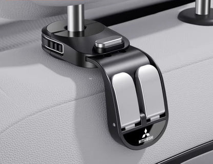 Retractable Dual-Row Car Seat Hooks