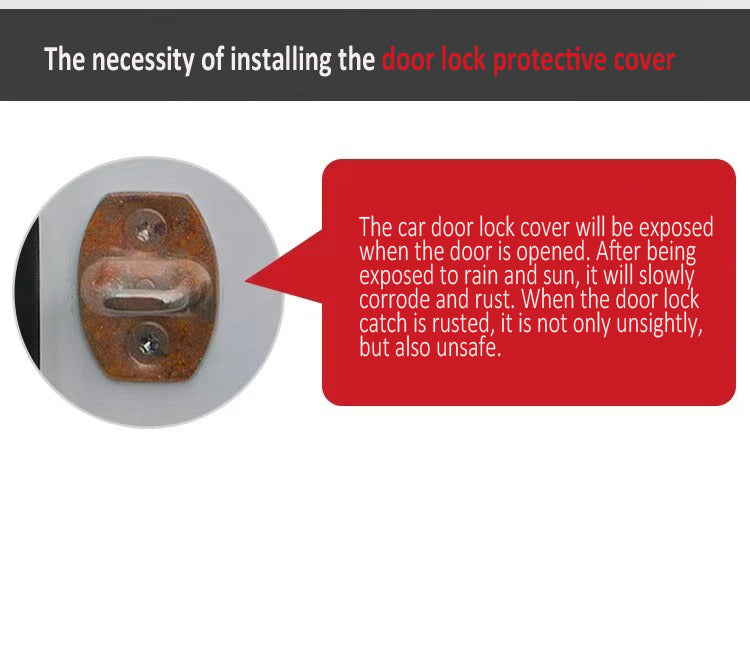 HOT SALE🎉50% OFF🎉Stainless Steel Car Door Lock Protection Cover Antirust🔥4PCS🔥
