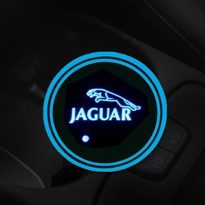 7 Colors Led Car Logo Cup Lights up Holder(1 pair)