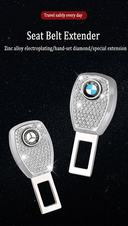 🔥Hot Sale 50 OFF🔥Car Seat Belt Rhinestone Metal Extended Buckle