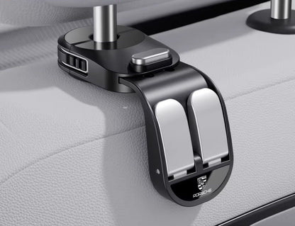 Retractable Dual-Row Car Seat Hooks