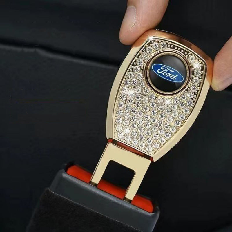 🔥Hot Sale 50 OFF🔥Car Seat Belt Rhinestone Metal Extended Buckle