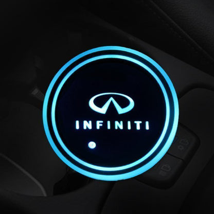 7 Colors Led Car Logo Cup Lights up Holder(1 pair)
