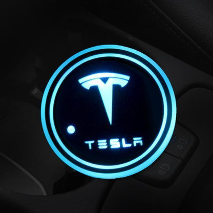 7 Colors Led Car Logo Cup Lights up Holder(1 pair)