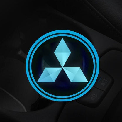 7 Colors Led Car Logo Cup Lights up Holder(1 pair)