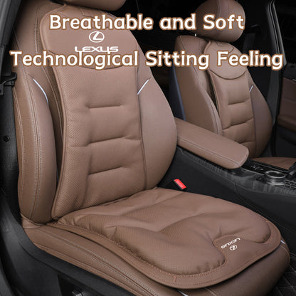 Car Seat Cushion Premium Nappa Leather Comfortable Seat Back