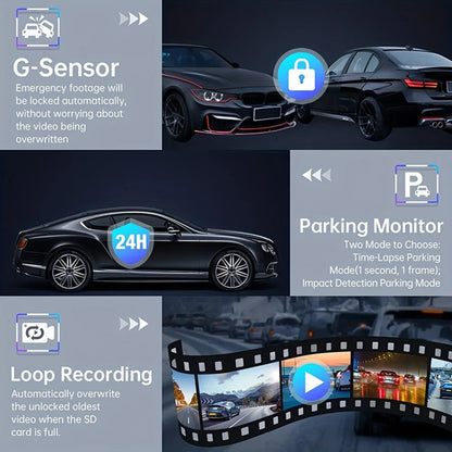🎁 Dual-Lens Car Rear View Smart Mirror Camera
